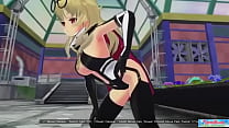 model poses with sexy clothes senran kagura shiki