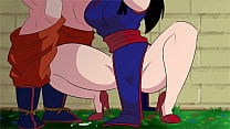 Goku and Chichi Hidden Blowjob - Animation