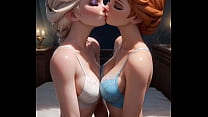 [AI generated] elsa x Anna Lesbian compilation
