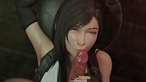 Tifa Lockhart doing interracial gangbang with strong men