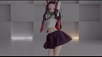 nezuko de demon slayer bailando super sexi con música