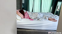 Latina Step-Daughter watch and Masturbate while watching Step-Mom fucked by older Guy