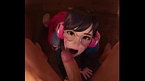 D.va sucking