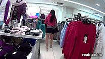 Enchanting czech chick gets tempted in the mall and nailed in pov