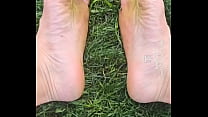 Feet flexing in the grass...