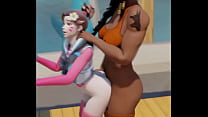 Pharah has some fun with Dva on the pier by CiC SFM with Kumbomb as Dva and Midnight Datura as Pharah