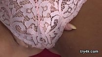 Kissable teenie blows dick in pov and gets soft pussy pounded
