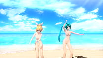 Hatsune Miku & Rin Summer Idol Project diva Nude Mod Full Nude