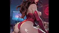 [UBKings] Marvel Rival's Scarlet Witch - Creampied Looped - Witch of The Evil Eye Skin