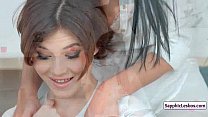 SapphicErotica Pretty Lesbians Doing It Right Free Video from  14