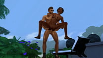 Hunky Sims 4 - Passionate blowjob and sweaty sex (cum in the mouth)