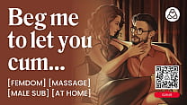 ASMR Audio Porn: Femdom Massage with Your Wife – Handjob, Blowjob & Edging at Home – Erotic Audio Story