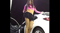 Sissy faggot getting gas