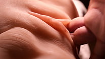 Finger inserted into her vagina