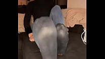 Kneel in front of the couch, then you can already smell my sweaty feet! •Full video tonight on OF! #feet #bla ...
