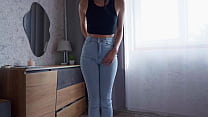 Crying Desperation Pee in Jeans and Panties, real neighbor next door