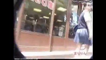 Walking upskirt panties