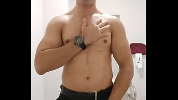 Str8 Brazilian Guard With Big Thick Cock Caught Jerking Off