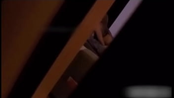 Stepdad spies teen 18yo stepdaughter masturbating on sofa in living room   