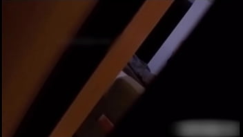 Stepdad spies teen 18yo stepdaughter masturbating on sofa in living room   