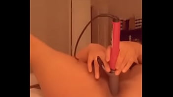 thumb slow girl playi  ng with curling iron iron g iron iron