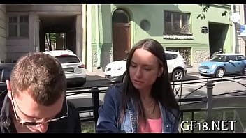 thumb and then fella  takes his cock  