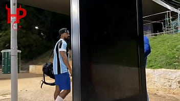 Video 203 - Macho guy will do anything for money, he fucked my ass until he filled me with cum in the middle of the avenue.