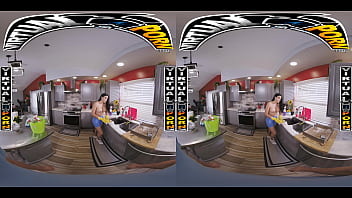 VIRTUAL PORN - Sandy Love Catches You Jerking Off And Turns Cleaning Into Steamy Cock Sucking Fun
