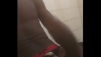 Jerking my big black cock