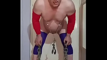 thumb hanging heavy c  hains from my nipples with ni nipples with nip ipples with nip