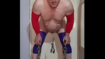 thumb hanging heavy c  hains from my nipples with ni nipples with nip ipples with nip