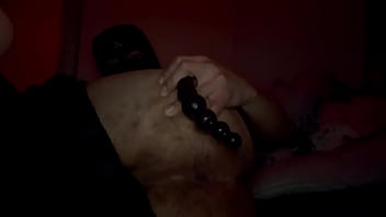 Chanifoo fucks his 7in anal bead