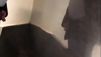 peeping crown pissing in public bathroom II