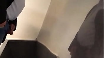 peeping crown pissing in public bathroom II
