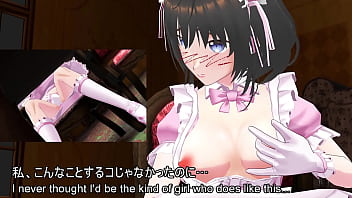 新人メイドの初々しい一人エッチ～おっぱいをまさぐる指先と、メイドスカートの切れ目からのぞく太くない太もも