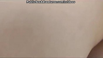 Passionate girl has sex in public place