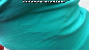 Passionate girl has sex in public place