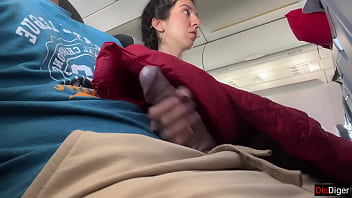 Public Dick Flashing in Airplane - Girl Brought Me To Cumshot In 2 Minutes 