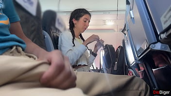 Public Dick Flashing in Airplane - Girl Brought Me To Cumshot In 2 Minutes 