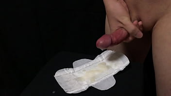 Cumshot on Sanitary Napkin