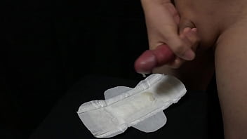 Cumshot on Sanitary Napkin
