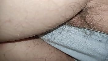 Showing granny's hairy pussy