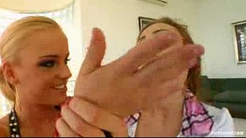 Bonnie and Brittney fisting each other.