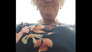 Grandma without panties