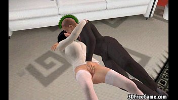 This sexy 3D brunette babe is fucked and she gets eaten out