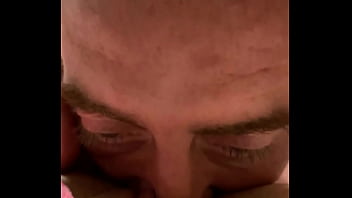 I suck her cum out with a straw and