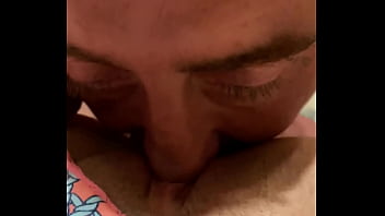I suck her cum out with a straw and