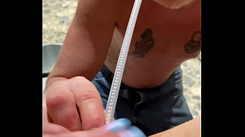 I suck her cum out with a straw and