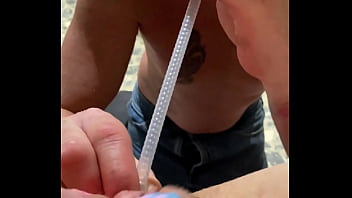 I suck her cum out with a straw and