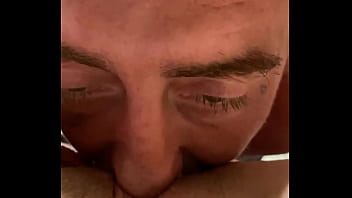 I suck her cum out with a straw and